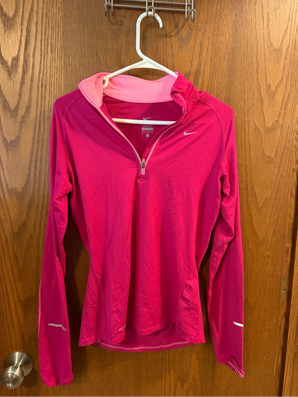Nike Women's Pink Quarter-Zip Performance Pullover